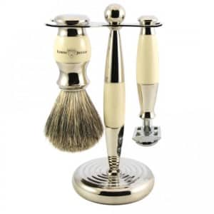 3 PIECE SHAVING SET CREAM & NICKEL £79.99